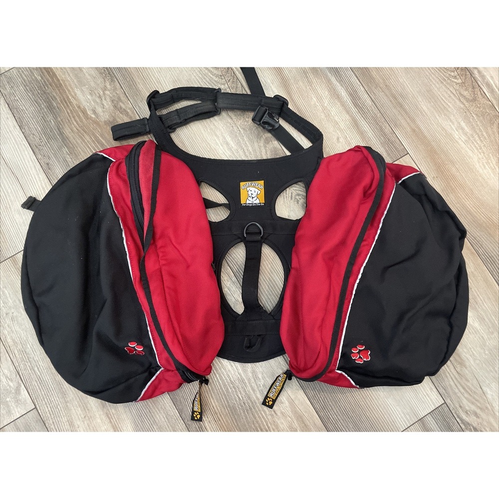 Ruffwear Multi-Day Dog Hicking Pack Red Black Size Large